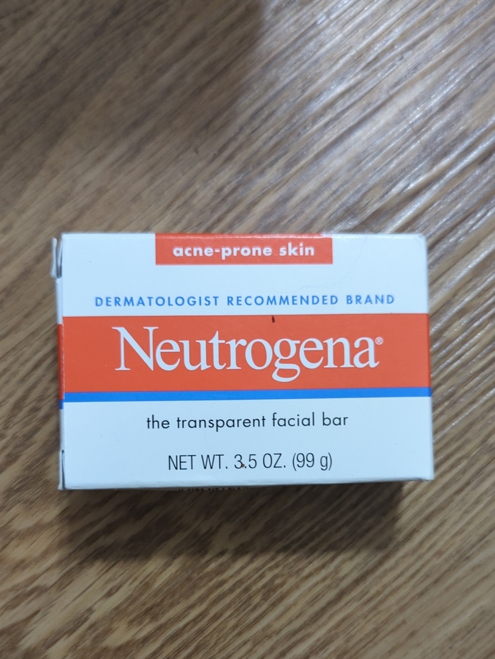 Neutrogena Transparent Facial Bar - White and Orange Box